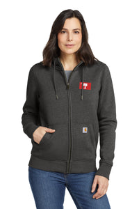 Load image into Gallery viewer, The Citadel, Big Red Flag, Carhartt® Women’s Clarksburg Full-Zip Hoodie - Grey
