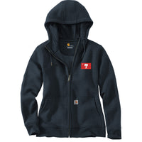Load image into Gallery viewer, The Citadel, Big Red Flag, Carhartt® Women’s Clarksburg Full-Zip Hoodie - Navy
