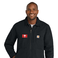 Load image into Gallery viewer, The Citadel, Big Red Flag, Carhartt® Sherpa-Lined Coat - Black
