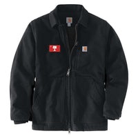 Load image into Gallery viewer, The Citadel, Big Red Flag, Carhartt® Sherpa-Lined Coat - Black
