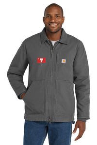 Load image into Gallery viewer, The Citadel, Big Red Flag, Carhartt® Sherpa-Lined Coat - Grey
