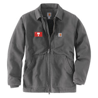 Load image into Gallery viewer, The Citadel, Big Red Flag, Carhartt® Sherpa-Lined Coat - Grey

