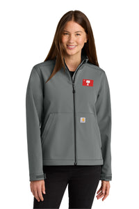 Load image into Gallery viewer, The Citadel, Big Red Flag, Carhartt® Women’s Rain Defender® Soft Shell Jacket - Grey
