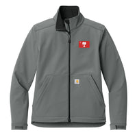 Load image into Gallery viewer, The Citadel, Big Red Flag, Carhartt® Women’s Rain Defender® Soft Shell Jacket - Grey

