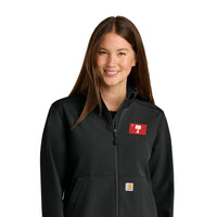 Load image into Gallery viewer, The Citadel, Big Red Flag, Carhartt® Women’s Rain Defender® Soft Shell Jacket - Black
