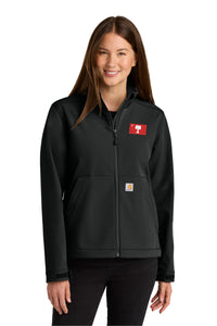 Load image into Gallery viewer, The Citadel, Big Red Flag, Carhartt® Women’s Rain Defender® Soft Shell Jacket - Black
