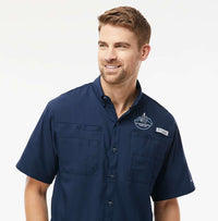 Load image into Gallery viewer, The Citadel, Alumni Club, Northwest Georgia, Columbia - PFG Tamiami™ II Short Sleeve Shirt- Navy
