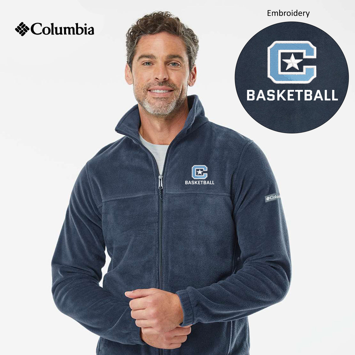 he Citadel, Sport - Basketball, Columbia - Steens Mountain™ Full Zip 2.0 Jacket - Navy