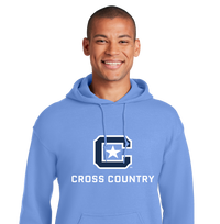 Load image into Gallery viewer, 18500 The Citadel Block C Star logo, Sports - Cross Country,  Heavy Blend™ Hooded Unisex Sweatshirt Carolina Blue
