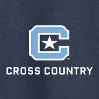 Load image into Gallery viewer, 18500 The Citadel Block C Star logo, Sports - Cross Country,  Heavy Blend™ Hooded Unisex Sweatshirt Navy

