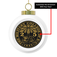 Load image into Gallery viewer, The Citadel, Ring Bezel Customized "Year", Christmas Ball Ceramic Ornament
