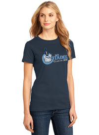 Load image into Gallery viewer, The Citadel, Spike, Class Of 2018 Women’s Perfect Weight ® Tee- Navy
