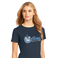 Load image into Gallery viewer, The Citadel, Spike, Class Of 2018 Women’s Perfect Weight ® Tee- Navy
