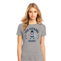 Load image into Gallery viewer, The Citadel, Club Sports - Rugby, District ® Women’s Perfect Weight ® T-Shirt - Grey
