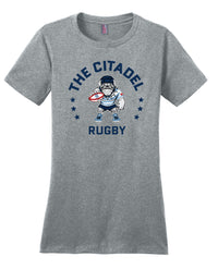 Load image into Gallery viewer, The Citadel, Club Sports - Rugby, District ® Women’s Perfect Weight ® T-Shirt - Grey
