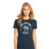 Load image into Gallery viewer, The Citadel, Club Sports - Rugby, District ® Women’s Perfect Weight ® T-Shirt - Navy
