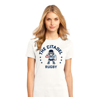 Load image into Gallery viewer, The Citadel, Club Sports - Rugby, District ® Women’s Perfect Weight ® T-Shirt - White
