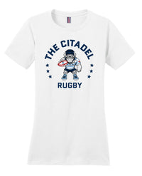 Load image into Gallery viewer, The Citadel, Club Sports - Rugby, District ® Women’s Perfect Weight ® T-Shirt - White
