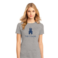 Load image into Gallery viewer, The Citadel, Barracks, District ® Women’s Perfect Weight ® T-Shirt - Grey
