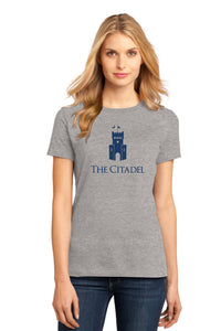 Load image into Gallery viewer, The Citadel, Barracks, District ® Women’s Perfect Weight ® T-Shirt - Grey
