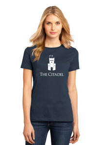 Load image into Gallery viewer, The Citadel, Barracks, District ® Women’s Perfect Weight ® T-Shirt - Navy
