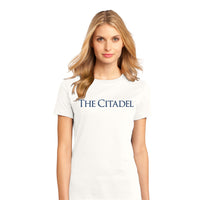 Load image into Gallery viewer, The Citadel, Palm Tree, District ® Women’s Perfect Weight ® T-Shirt - White

