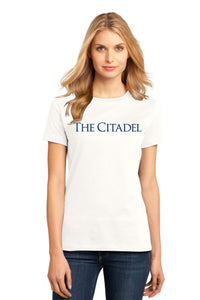 Load image into Gallery viewer, The Citadel, Palm Tree, District ® Women’s Perfect Weight ® T-Shirt - White
