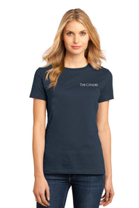 Load image into Gallery viewer, The Citadel, Palm Tree, District ® Women’s Perfect Weight ® T-Shirt - Navy
