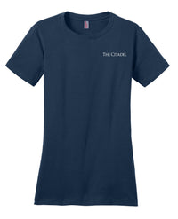 Load image into Gallery viewer, The Citadel, Palm Tree, District ® Women’s Perfect Weight ® T-Shirt - Navy
