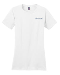 Load image into Gallery viewer, The Citadel, Palm Tree, District ® Women’s Perfect Weight ® T-Shirt - White
