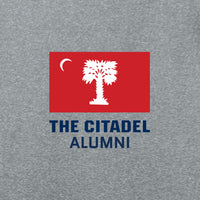 Load image into Gallery viewer, The Citadel, BRP Flag Alumni, District ® Women’s Perfect Weight ® T-Shirt - Grey
