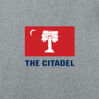 Load image into Gallery viewer, The Citadel, BRP Flag, District ® Women’s Perfect Weight ® T-Shirt - Grey

