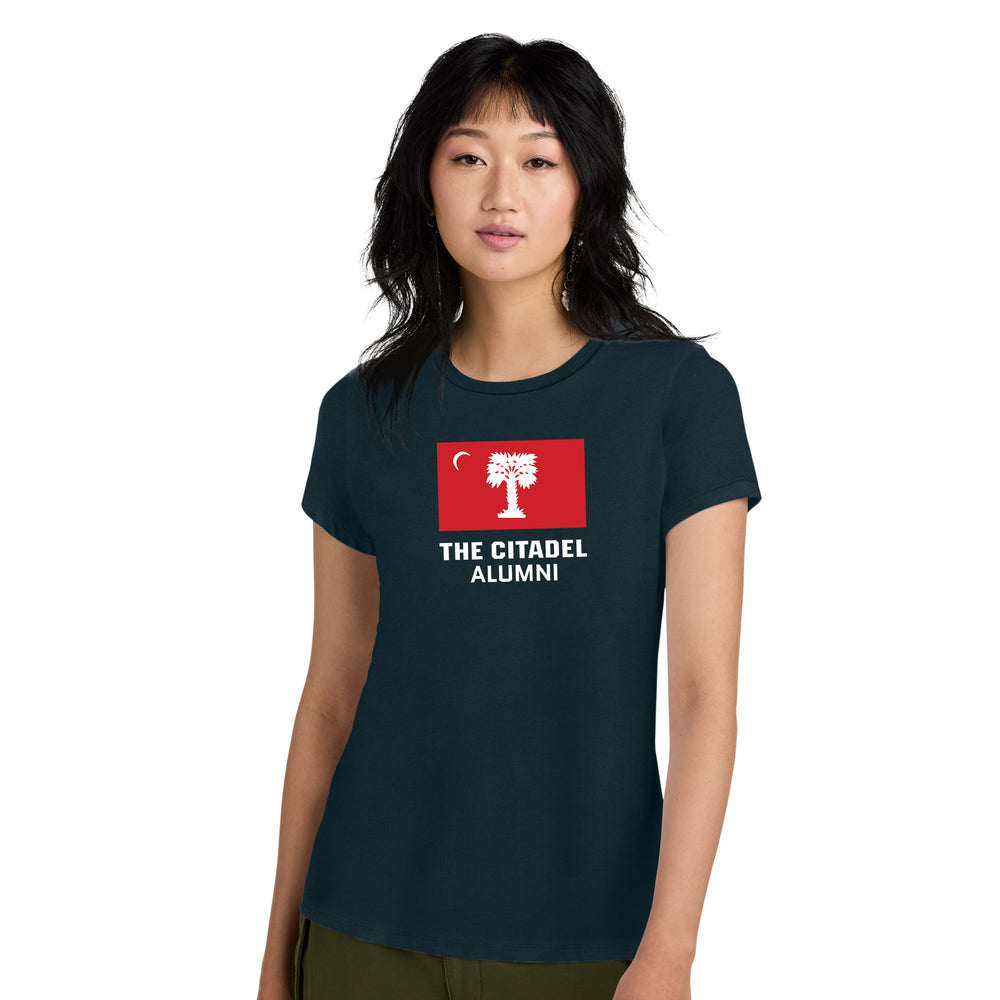 The Citadel, BRP Flag Alumni, District ® Women’s Perfect Weight ® T-Shirt - Navy
