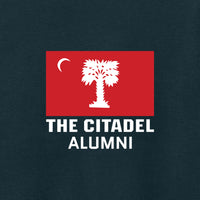 Load image into Gallery viewer, The Citadel, BRP Flag Alumni, District ® Women’s Perfect Weight ® T-Shirt - Navy
