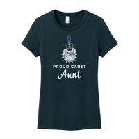 Load image into Gallery viewer, The Citadel, "Proud Cadet Aunt," District ® Women’s Perfect Weight ® T-Shirt
