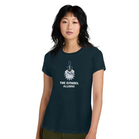 Load image into Gallery viewer, The Citadel, Alumni Spike, District ® Women’s Perfect Weight ® T-Shirt - Navy
