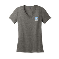Load image into Gallery viewer, The Citadel, Club Sports - Rugby, District ® Women’s Perfect Weight ® V-Neck T-Shirt - Grey

