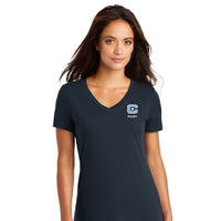 Load image into Gallery viewer, The Citadel, Club Sports - Rugby, District ® Women’s Perfect Weight ® V-Neck T-Shirt - Navy
