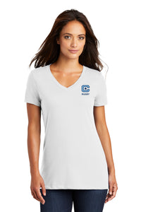 Load image into Gallery viewer, The Citadel, Club Sports - Rugby, District ® Women’s Perfect Weight ® V-Neck T-Shirt - White
