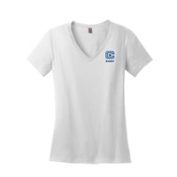 Load image into Gallery viewer, The Citadel, Club Sports - Rugby, District ® Women’s Perfect Weight ® V-Neck T-Shirt - White
