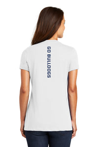 Load image into Gallery viewer, The Citadel Bulldog, Football  Women’s V-Neck Tee Shirt-White
