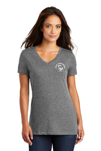 Load image into Gallery viewer, Copy of The Citadel, Gen. Groshon Left Chest,  Women’s V-Neck Tee Shirt- Heathered Nickel
