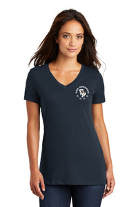 Load image into Gallery viewer, Copy of The Citadel, Gen. Groshon Left Chest,  Women’s V-Neck Tee Shirt- Navy
