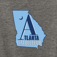 Load image into Gallery viewer, The Citadel, Atlanta Citadel Club, Women’s V-Neck Tee Shirt- Heathered Nickel
