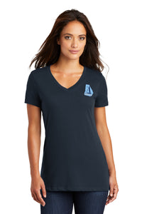 Load image into Gallery viewer, The Citadel, Atlanta Citadel Club, Women’s V-Neck Tee Shirt- Navy
