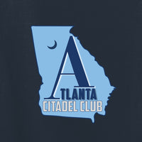 Load image into Gallery viewer, The Citadel, Atlanta Citadel Club, Women’s V-Neck Tee Shirt- Navy
