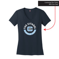 Load image into Gallery viewer, The Citadel, Customizable (Your Year) T-Shirt, Women’s V-Neck T-Shirt
