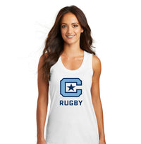Load image into Gallery viewer, The Citadel, Club Sports - Rugby, District ® Women’s Perfect Tri ® Racerback Tank -  White
