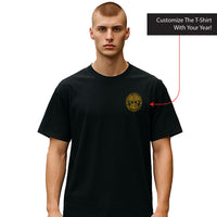 Load image into Gallery viewer, The Citadel, Customizable (Your Year) Ring Bezel Design, Perfect Weight® Icon T-Shirt - Black
