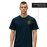 Load image into Gallery viewer, The Citadel, Customizable (Your Year) Ring Bezel Design, Perfect Weight® Icon T-Shirt - Navy
